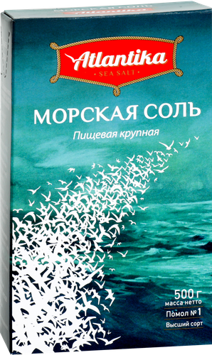 

Соль морская пищевая крупная, «Атлантика», 500 г