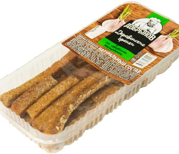 Гренки Деревенские гренки с чесноком 100г