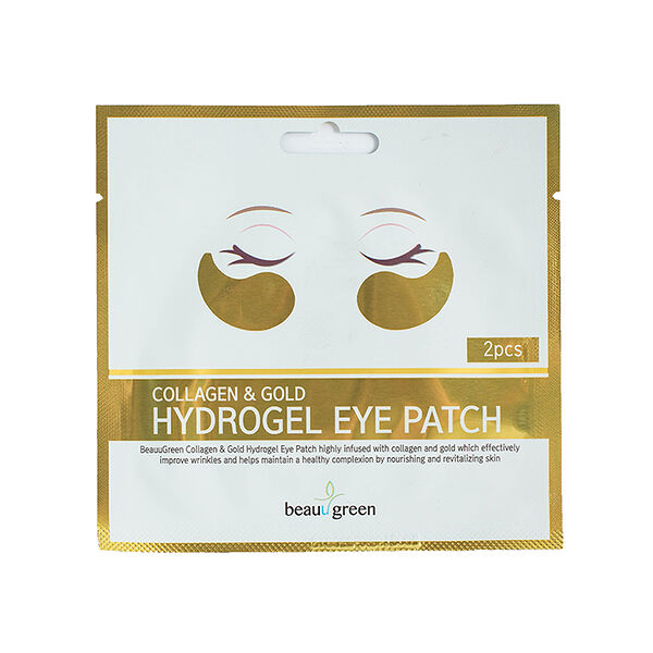 Гидрогелевые патчи для кожи вокруг глаз BeauuGreen Collagen & Gold Hydrogel, 1 пара