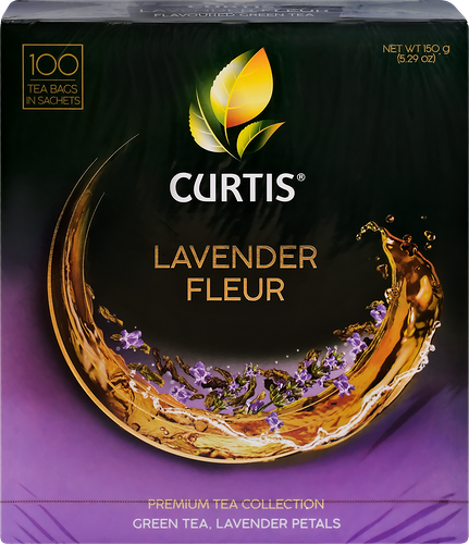 Чай зеленый Curtis Lavender Fleur с лепестками лаванды и ароматом шампанского 100 саше