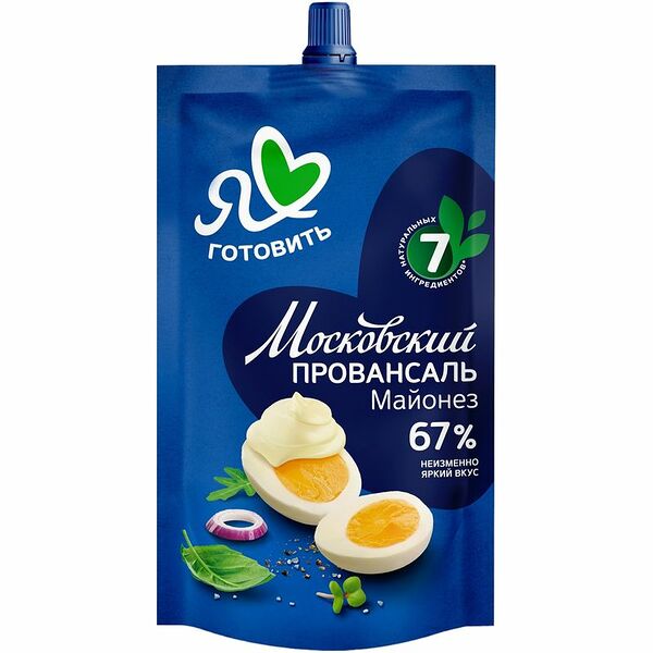 Майонез Я Люблю Готовить Московский Провансаль классический 67%, 200мл