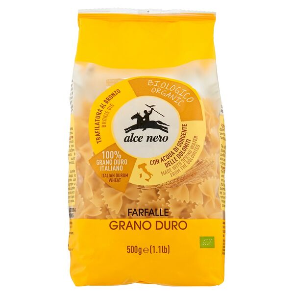 Макаронные изделия Farfalle Alce nero Bio Grano Duro
