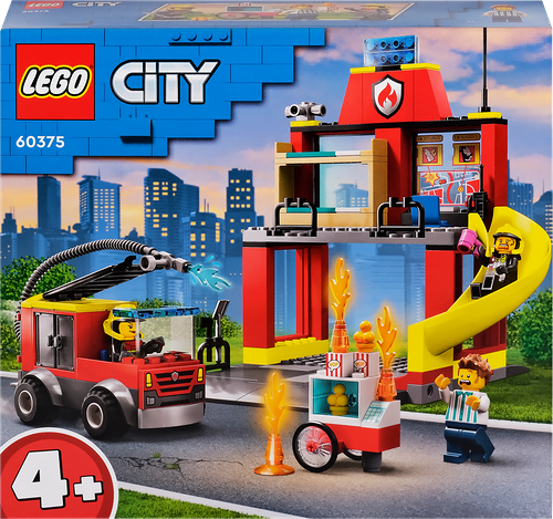 Конструктор LEGO City Пожарная станция с пожарной машиной, 143 детали, Арт. 60375