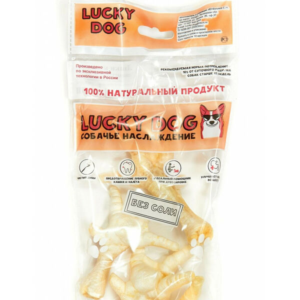 Lucky dog Куриные лапки лакомство для собак 4 шт