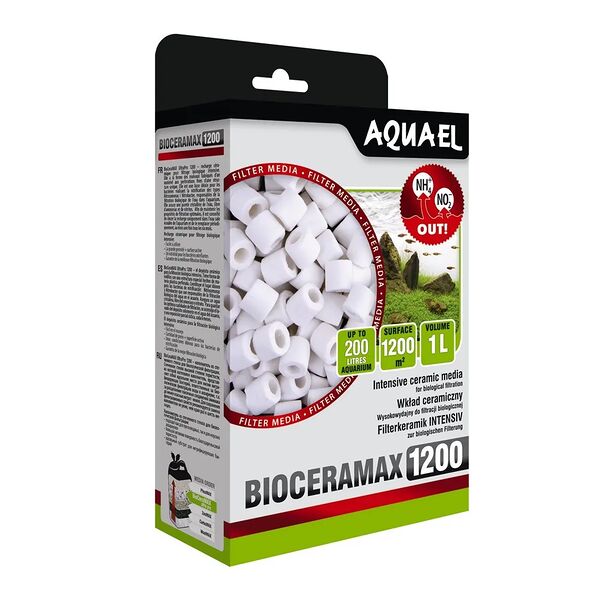 Наполнитель Aquael BioCeraMax UltraPro1200 керамические цилиндры 1 л