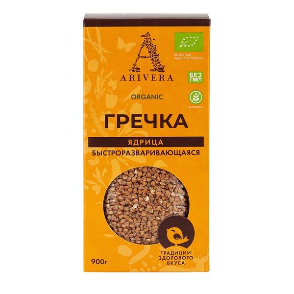 Крупа гречневая Arivera БИО ядрица быстрого приготовления 