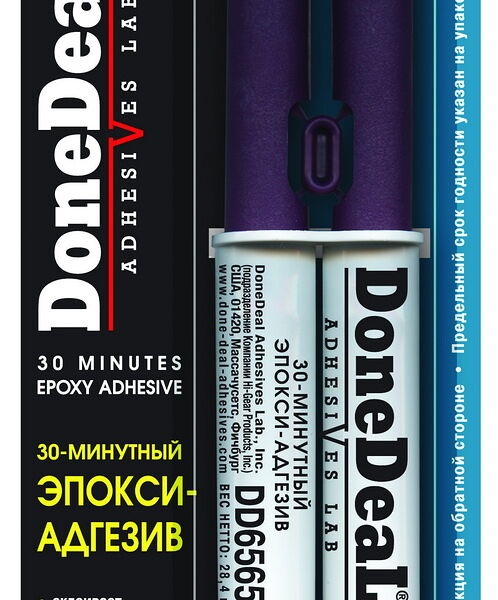 30-минутный эпокси-адгезив в шприце (прозрачный) 28,4г арт. DD6565