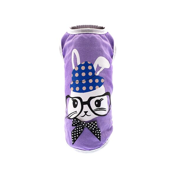 Футболка для собак Зайка L фиолетовый (унисекс)