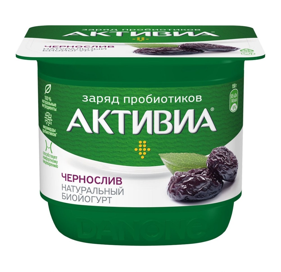 

Биойогурт Активиа чернослив 2.9% 150 г