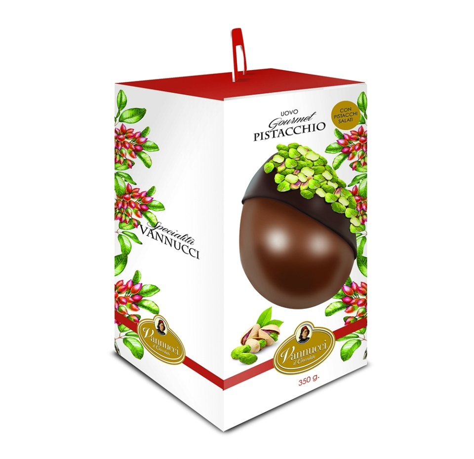 

Шоколадное яйцо Vannucci Petit Gourmet Pistachio с фисташками 350г