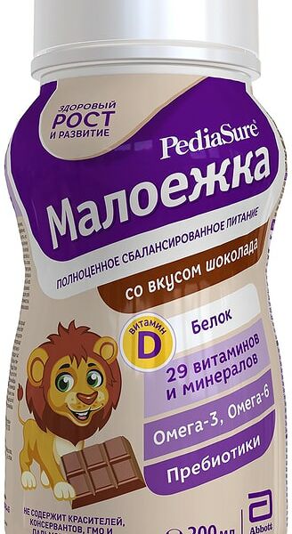 Смесь PediaSure Малоежка со вкусом шоколада с 12 месяцев 200мл