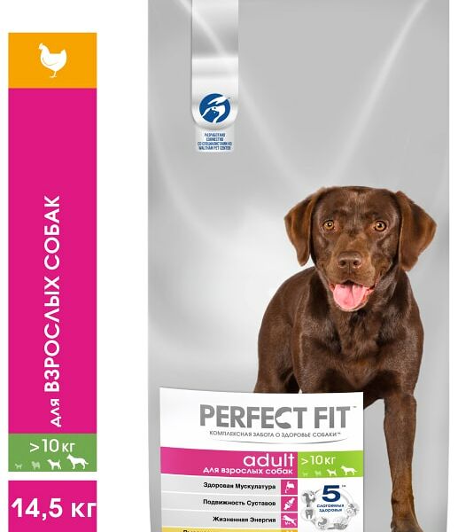 Сухой корм для собак Perfect Fit Adult с курицей 14.5кг