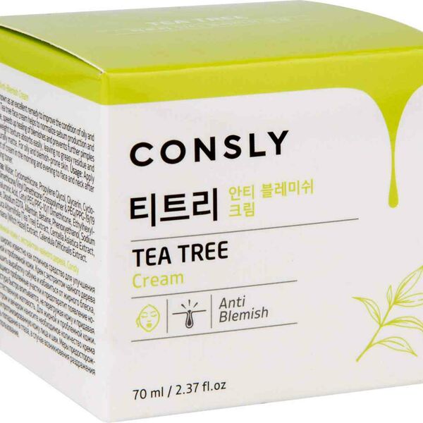 Крем для лица Consly для проблемной кожи с экстрактом чайного дерева, 70 мл