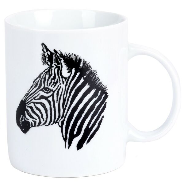 Кружка Зебра, 300 мл, фарфор в ассортименте