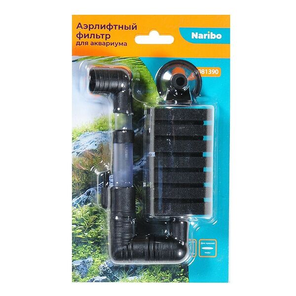 Фильтр аэрлифтный на присосках S (губка) 8,5х5х18,5 см