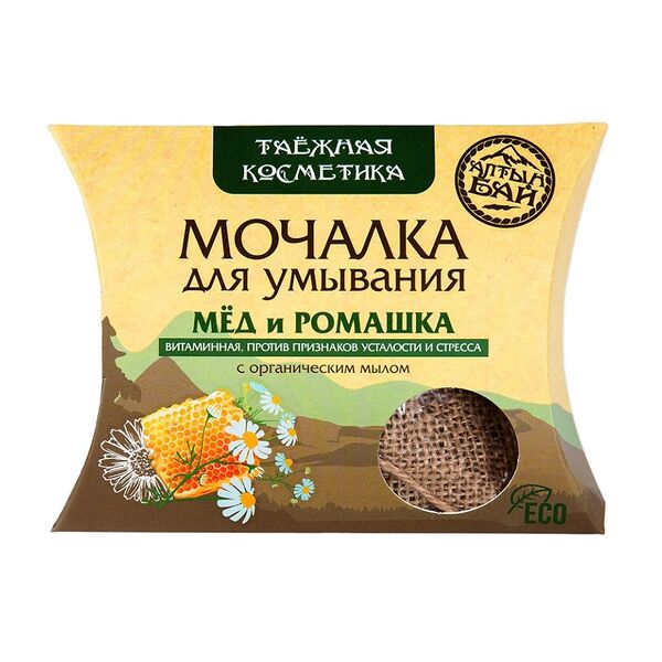 Мочалка «Мёд и ромашка» витаминная против признаков усталости и стресса, «Алтын бай», Россия