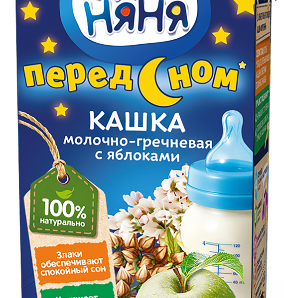 Кашка молочно-гречневая ФрутоНяня с яблоком, с 6 месяцев