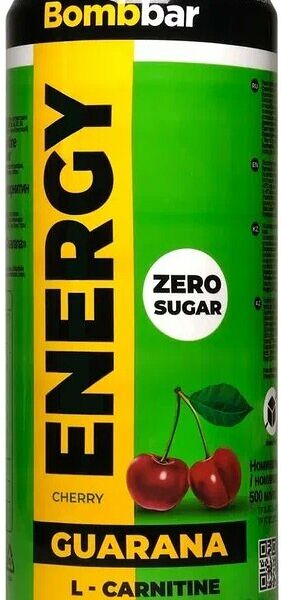 Энергетический напиток Bombbar Energy L-Carnitine Guarana Вишня 500 мл