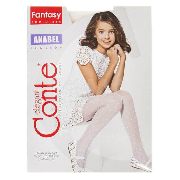 Колготки детские нарядные CONTE ELEGANT ANABEL, р.116-122, bianco 16С-46СП