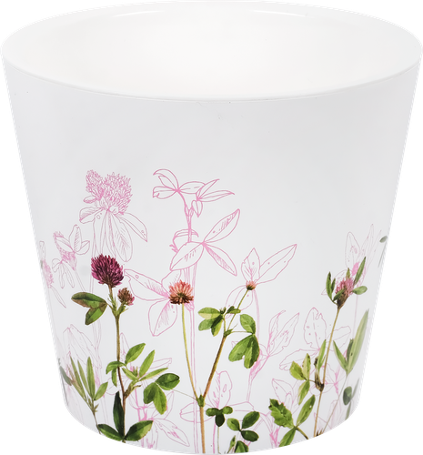 

Горшок для цветов c дренажной вставкой INGREEN London Deco 1л d=12,5см, дизайн луговая трава, Арт. IG156210568