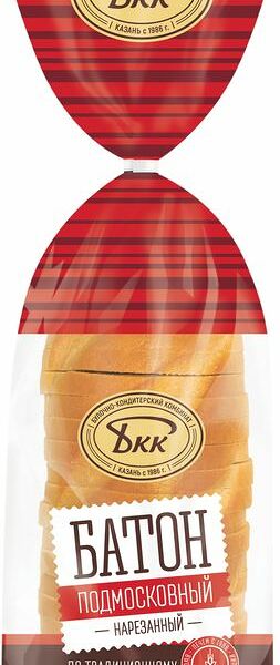Батон БКК Подмосковный нарезной 400 г