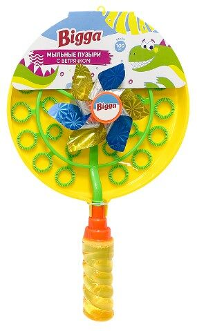 Мыльные пузыри BIGGA с ветрячком, в ассортименте
