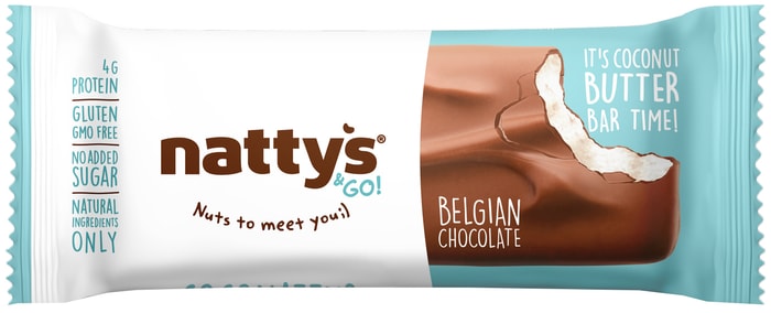 

Шоколадный батончик Nattys&Go! Coconattys с мякотью кокоса, покрытый молочным шоколадом без сахара 45 г