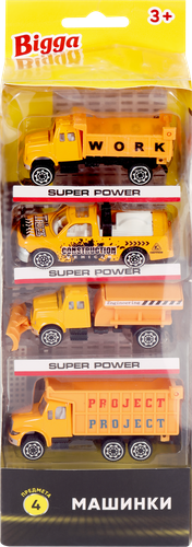 

Набор игровой BIGGA Машинки, 4 предмета, Арт. BT962392
