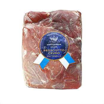 Ветчина сыровяленая Fabrica Sammarinese Dei Salumi Прошутто Крудо Маттонелла без кости прессованая Сан-Марино