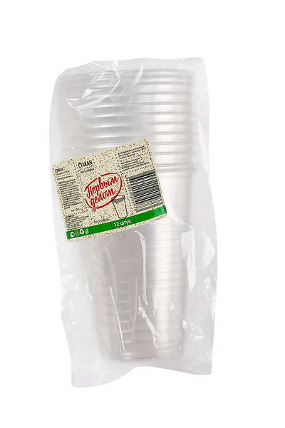 Стаканы одноразовые Первым Делом 180 мл, 12 шт