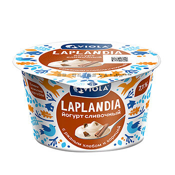 Йогурт сливочный Valio Laplandia с ржаным хлебом и корицей 7%