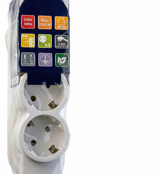 Удлинитель 2200Вт 4 гнезда с заземлением ТМ Duwi (Дуфи)