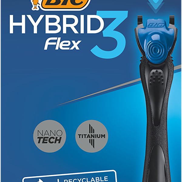 Бритвенный станок Bic Flex 3 Hybrid 3 лезвия, 2 кассеты