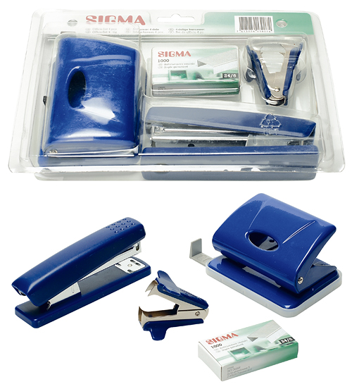 Набор: степлер+дырокол+антистеплер ТМ Sigma (Сигма)