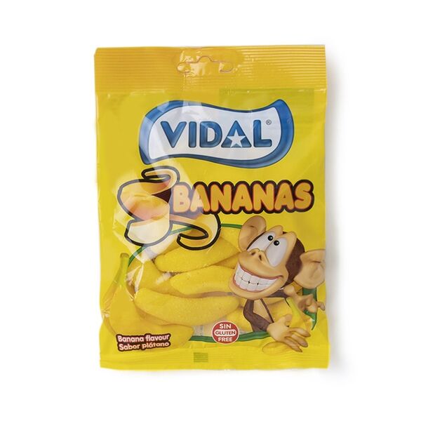 Жевательный мармелад Vidal Бананы 14шт, Испания