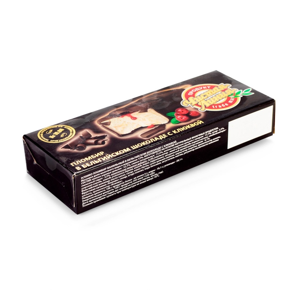 

Пломбир Чистая Линия с клюквой в бельгийском шоколаде 80 г