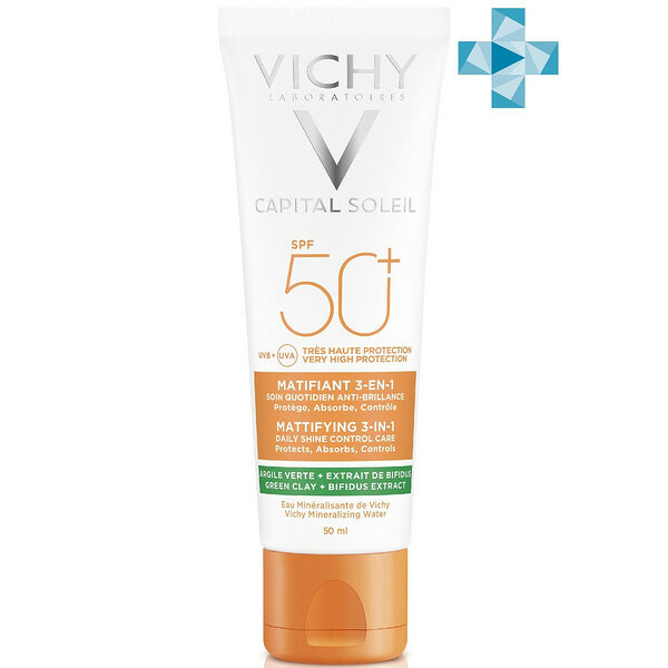 Уход для лица Vichy Capital Soleil матирующий 3 в 1 SPF 50+ 50 мл