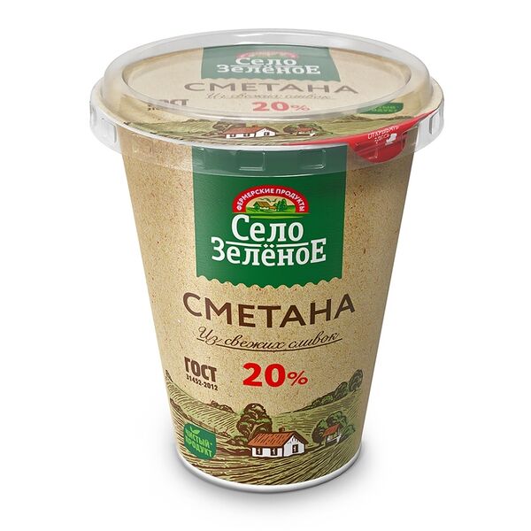 Сметана Село Зелёное 20%