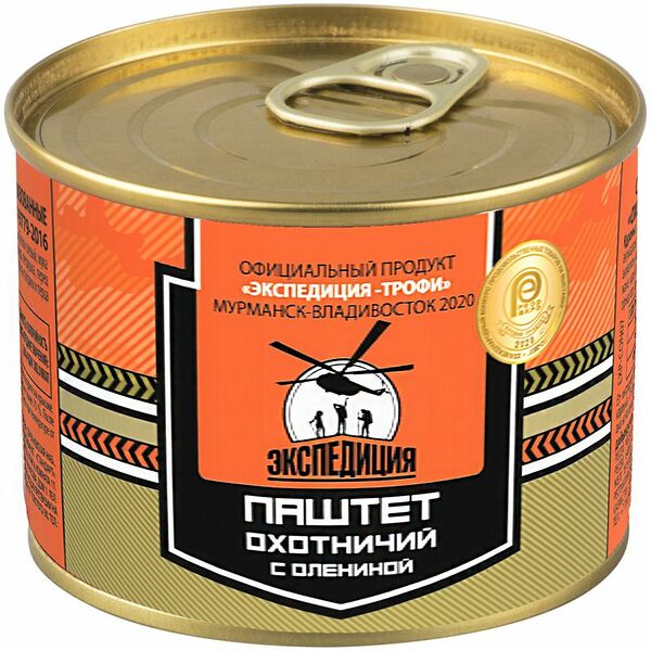 Паштет Экспедиция Охотничий с олениной, 180г
