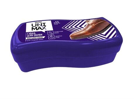 Unimax Губка волна для обуви из гладкой кожи бесцветная