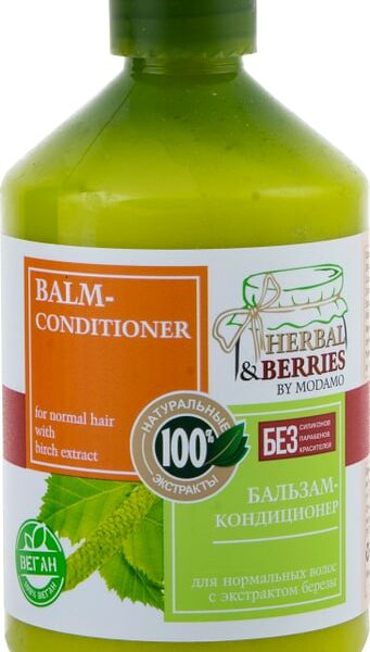Бальзам-кондиционер Herbal&Berries by Modamo для нормальных волос с экстрактом березы 500мл