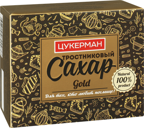 

Сахар Цукерман Голд тростниковый кусковой 500 г