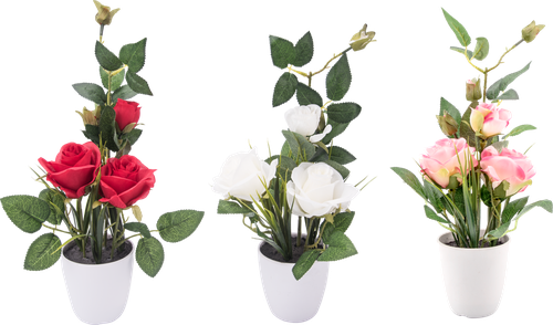 

Растение искусственное в горшке Роза h=22см, Арт. WPF201927