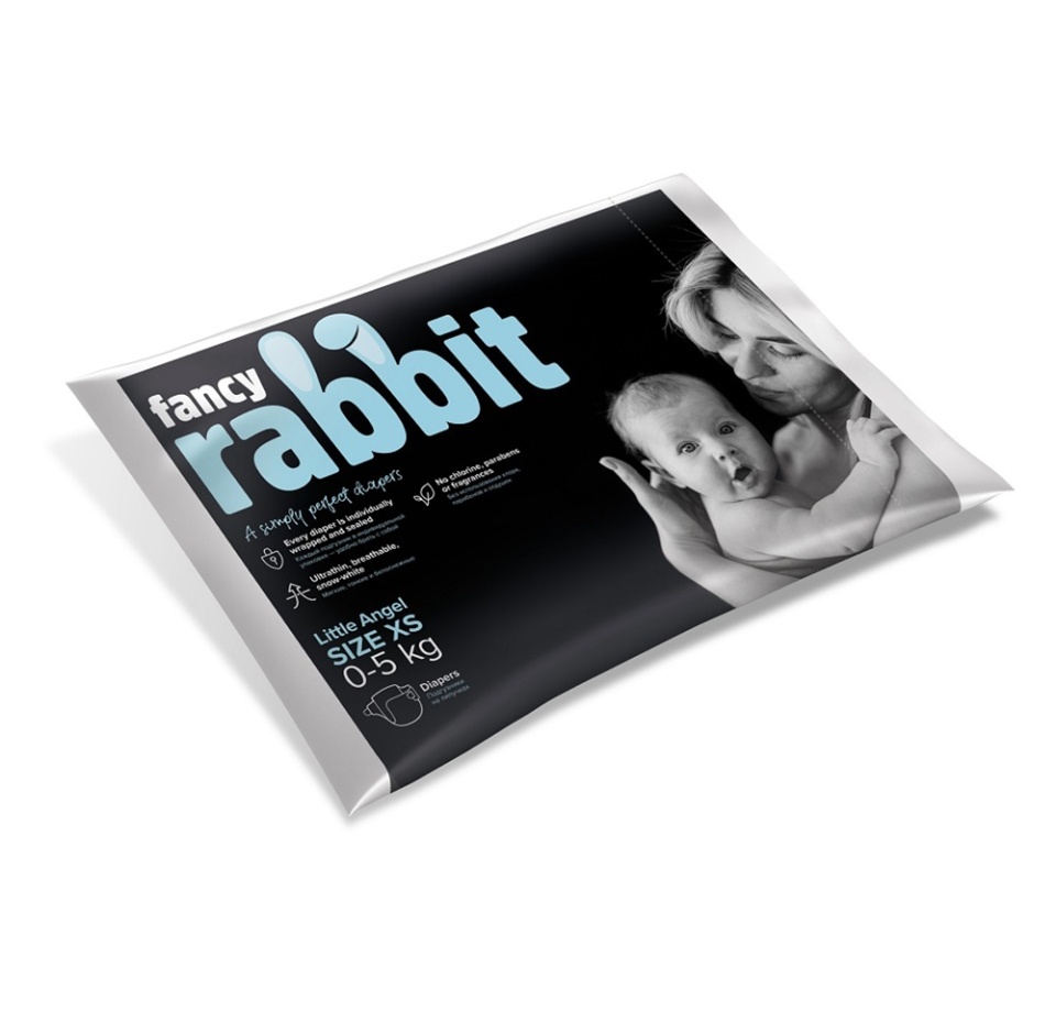 

Подгузники Rabbit 0-5 кг, Xs, Black Rabbit Llc 32 шт., США