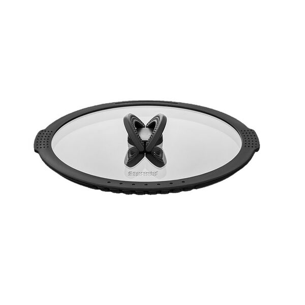 Крышка Esprado Practico, 26 см, силиконовый обод со сливом, складная ручка