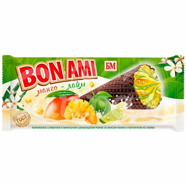 Мороженое Bon ami сливочное манго-лайм