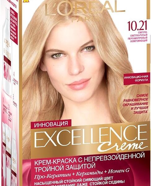Крем-краска для волос L`Oreal Excellence Creme оттенок 10.21 светло-русый