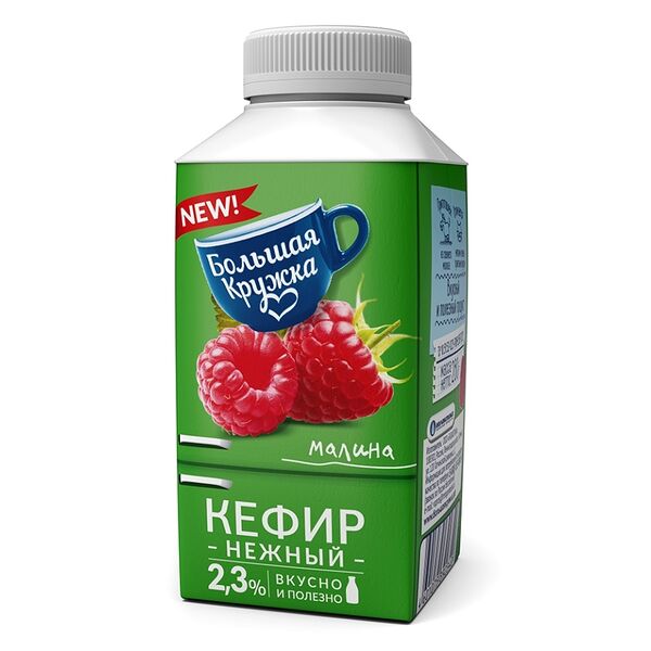 Кефир Большая кружка малина 2,3% 280г, Россия