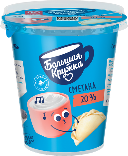 

Сметана Большая Кружка Классическая 20% 300 г