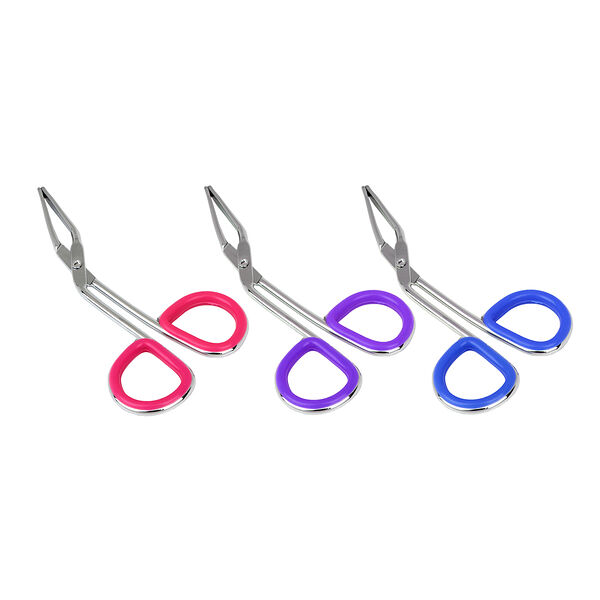 Юниlook пинцет для бровей с ручками, металл, резина, 8см, hs-0630